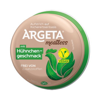 475124 Argeta meatless mit Huehnchengeschmack, Aufstrich auf Kichererbsenbasis, vegan, 95g